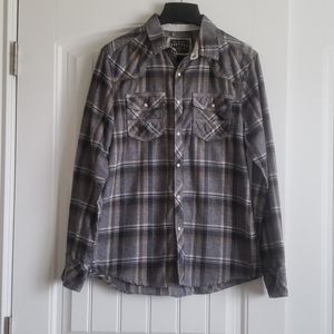 Mens BKE "Vintage" button down flannel shirt